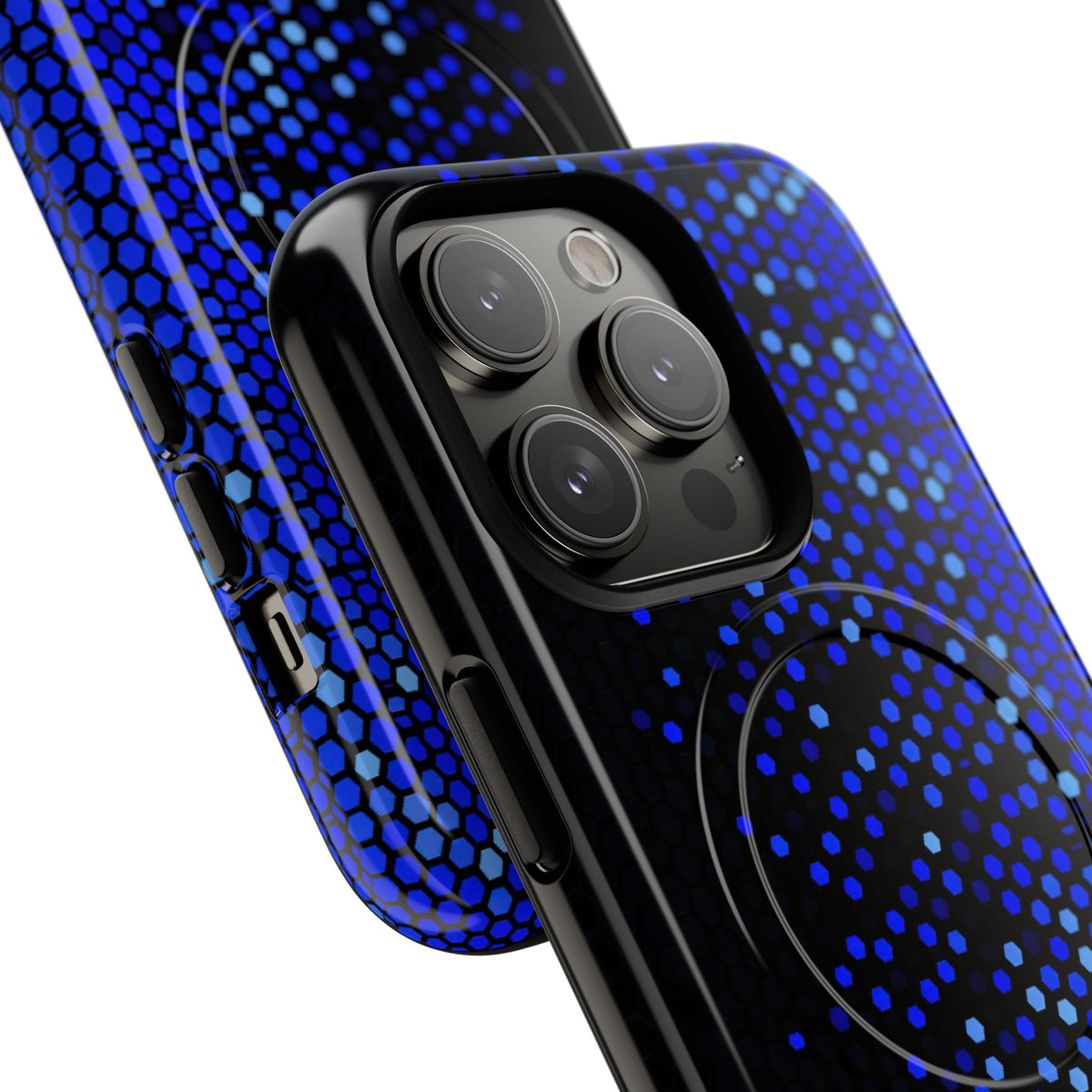Cobalt Hex Dispersion · Tough 2.0 Magnetic Phone Case for iPhone · Blue
