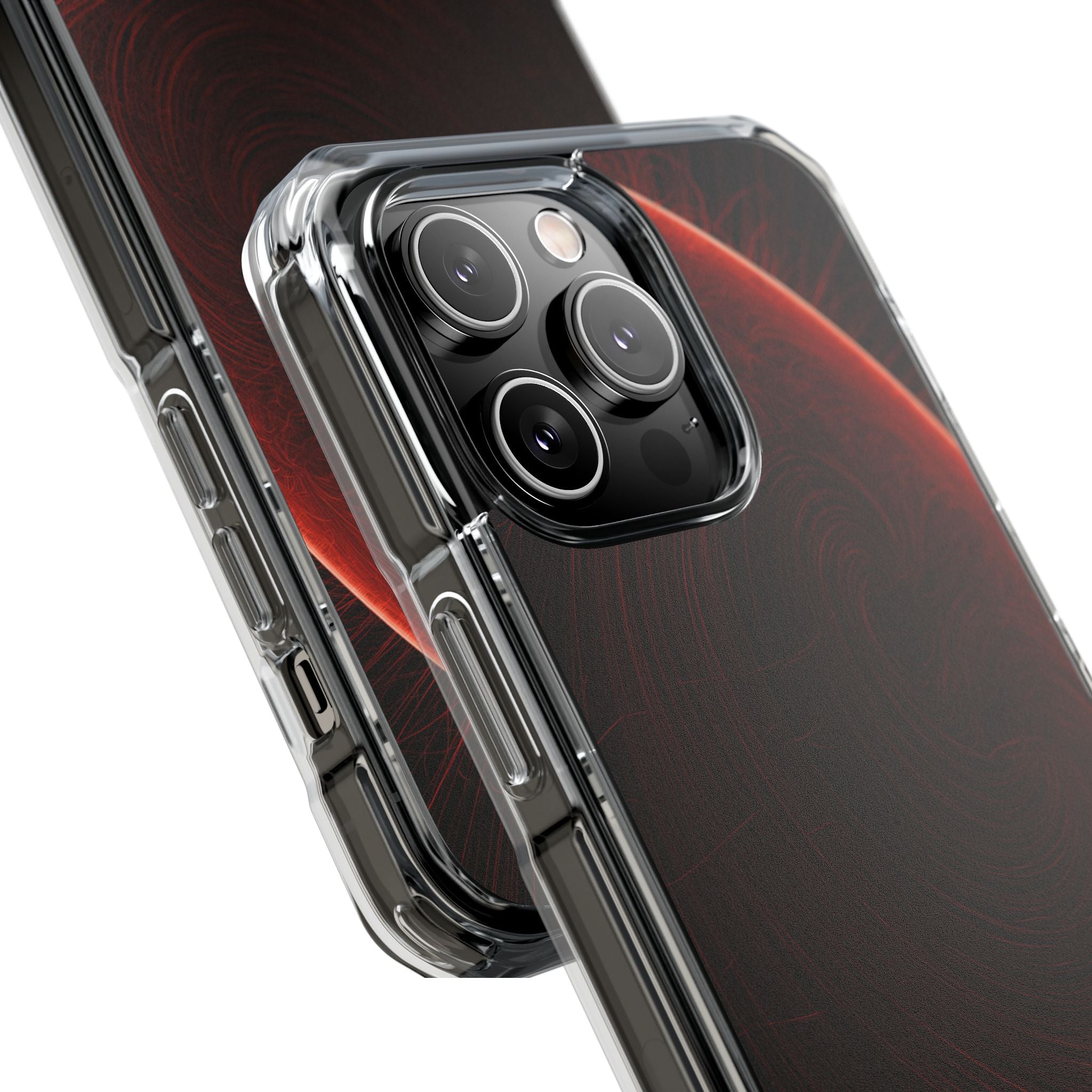 Red Impact MagSafe Phone Case for iPhone - Crimson Flare Flux