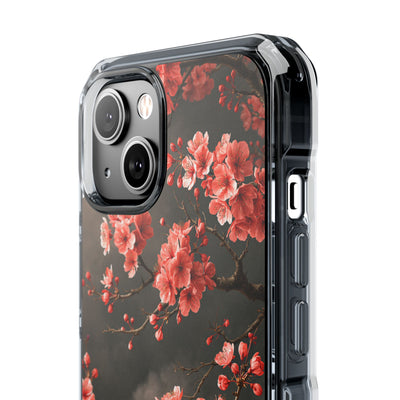 Dark Sakura Nocturne · Clear Impact Magnetic Phone Case for iPhone ·  Black