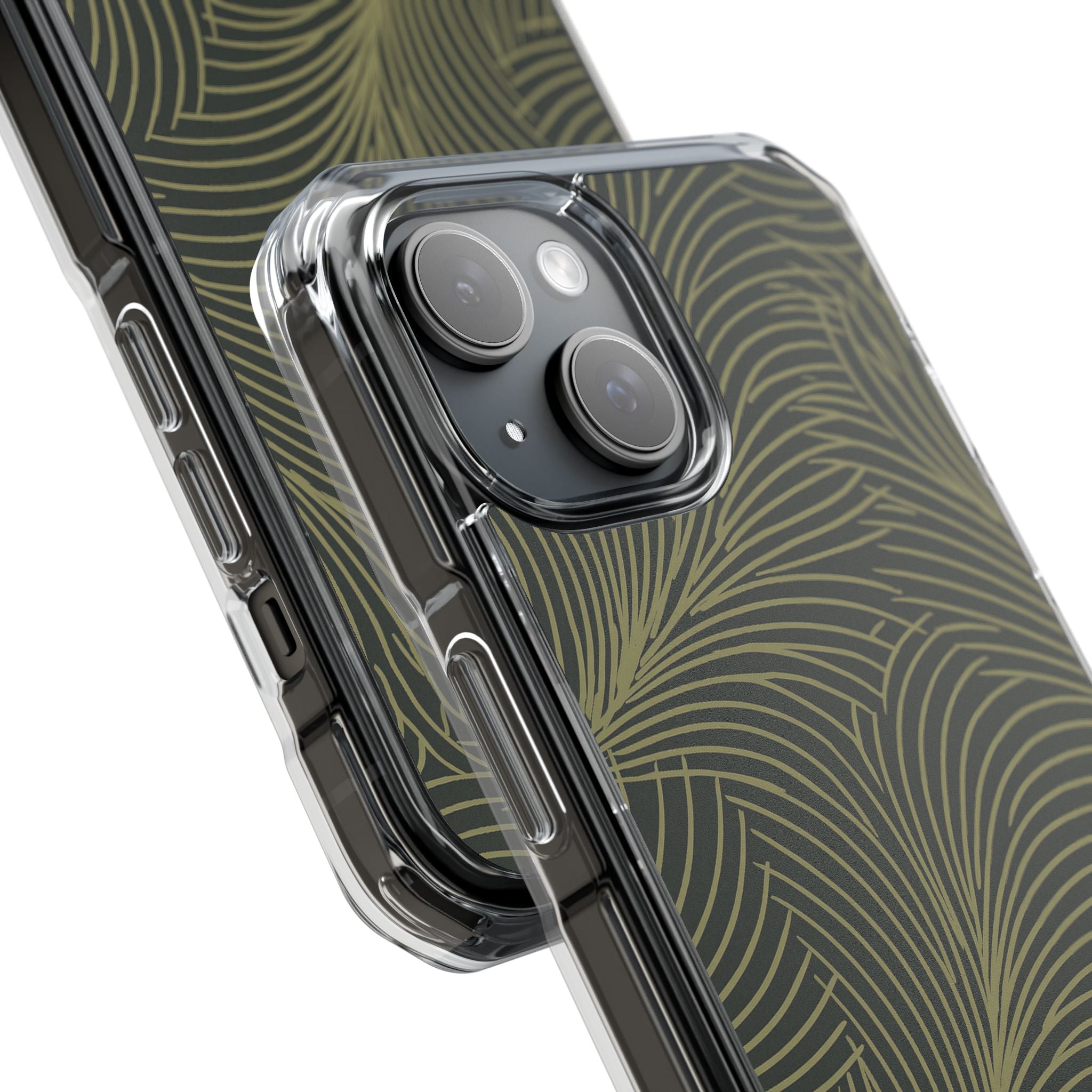 Green Impact MagSafe Phone Case for iPhone - Dark Olive Plume
