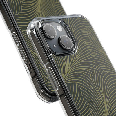 Green Impact MagSafe Phone Case for iPhone - Dark Olive Plume