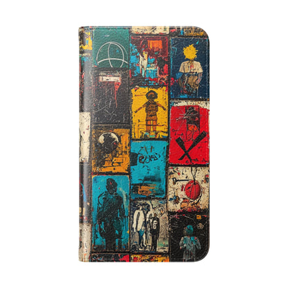 Portrait Grid Crimson - Samsung S23 Case - Wallet