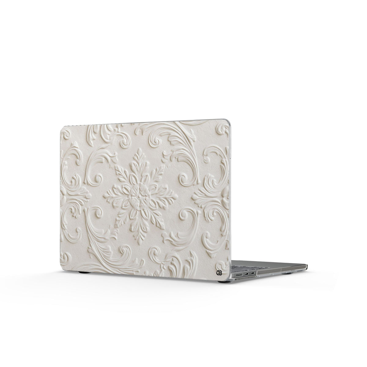 Sculpted Acanthus Relief · Clear Hard Case for MacBook · White