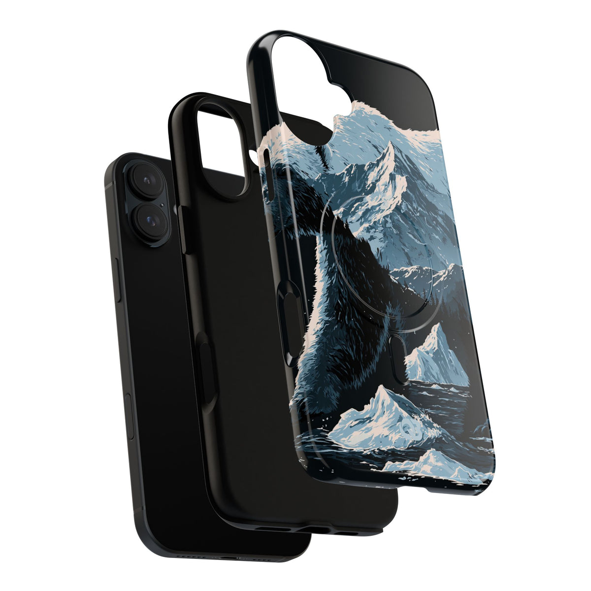 Nordic Arctic Bear · Tough 2.0 Magnetic Phone Case for iPhone · Black