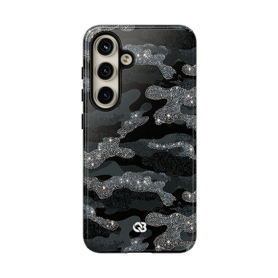 Glitter Shadow Camo · Tough Phone Case for Samsung · Black