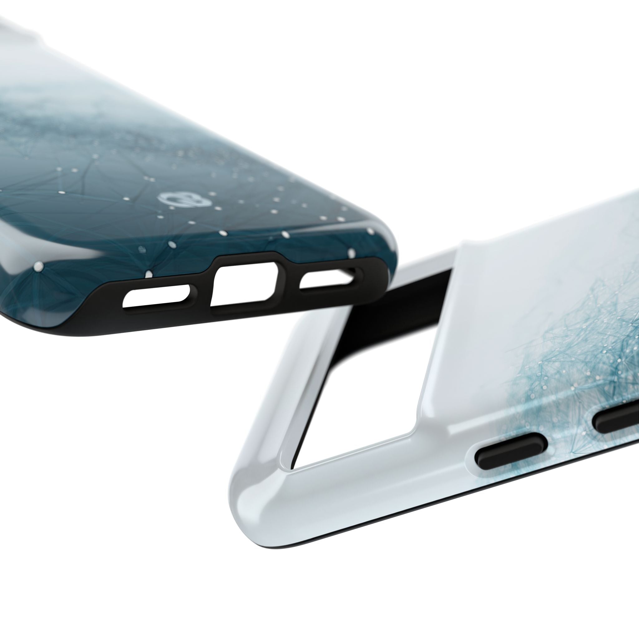 Teal Tough Phone Case for Google Pixel - Cyan Vector Lattice