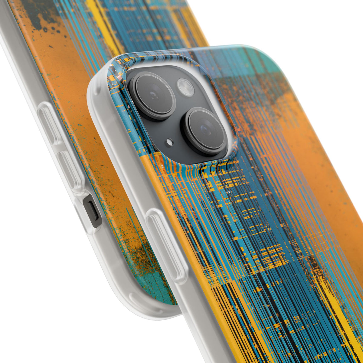 Cyber Glitch Stream · Lite Phone Case for iPhone ·  Teal