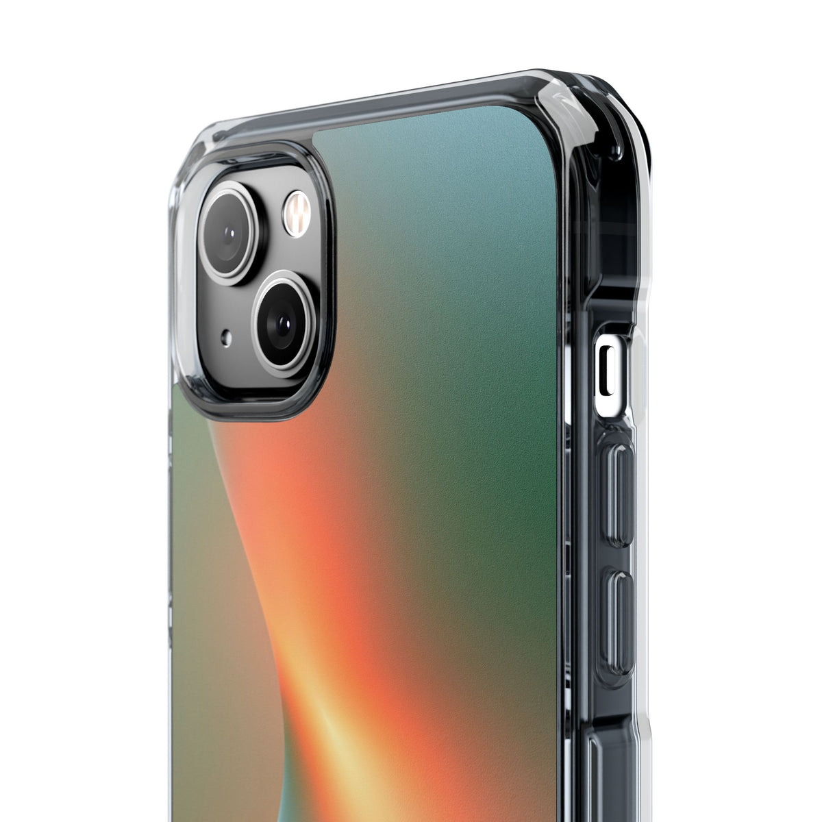 Radiant Contour · Clear Impact Magnetic Phone Case for iPhone · Orange