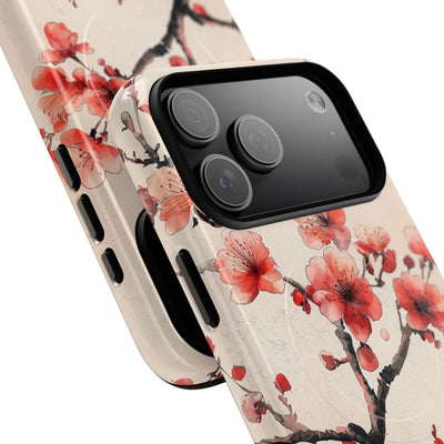 Crimson Silk Flora · Tough+ Custodia per iPhone · Magsafe