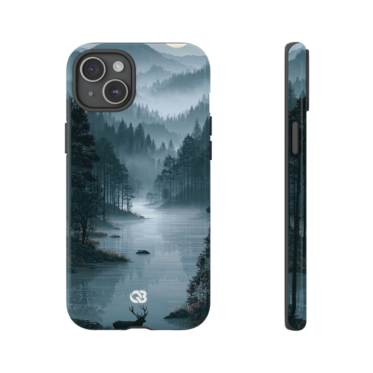 Silent Nordic Fjord · Tough Phone Case for iPhone · Blue