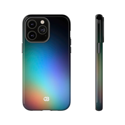 Black Tough Phone Case for iPhone - Electric Prism Grain