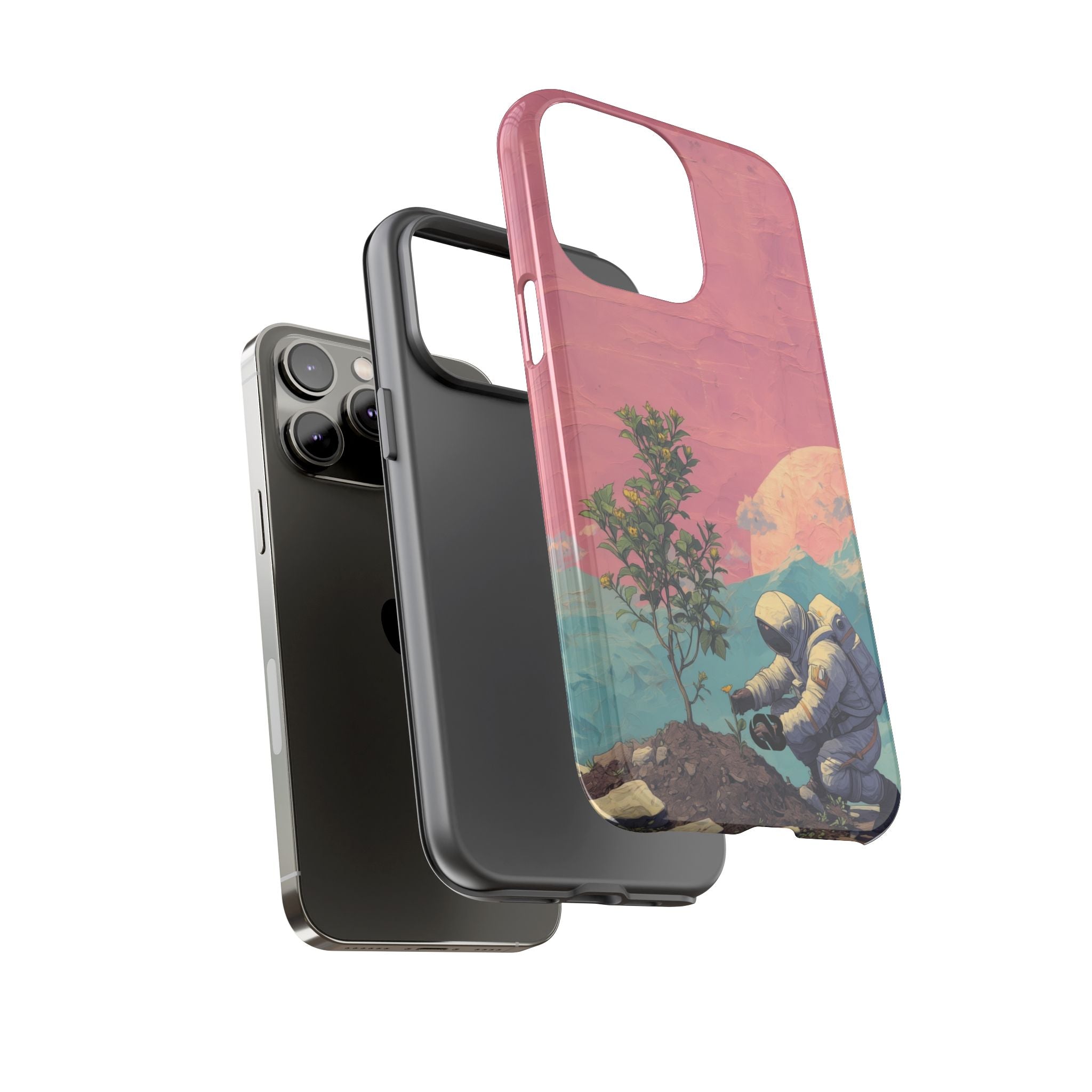 Lunar Pastel Bloom · Coque de téléphone Tough pour iPhone