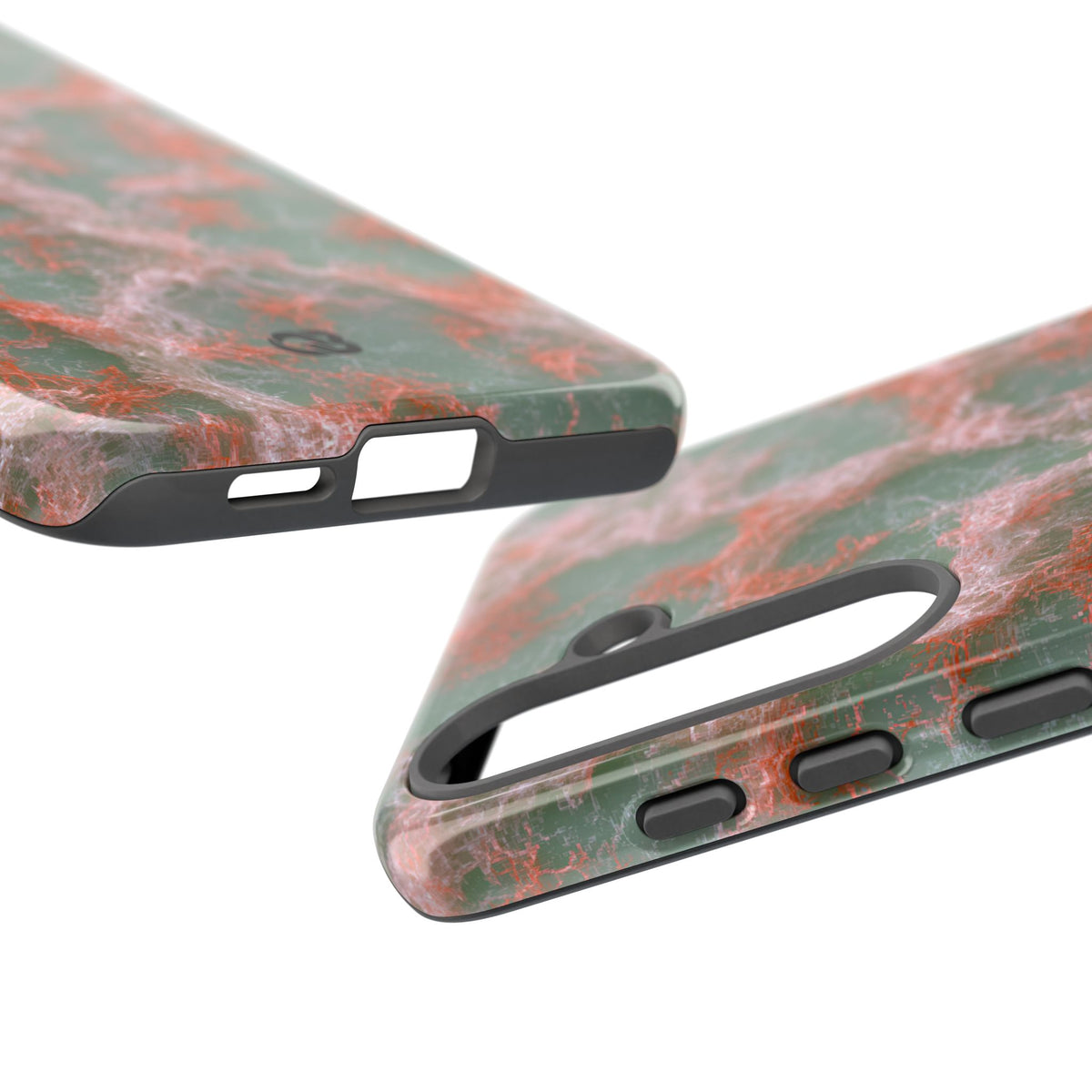 Coral Pixel Matrix · Tough Phone Case for Samsung · Green