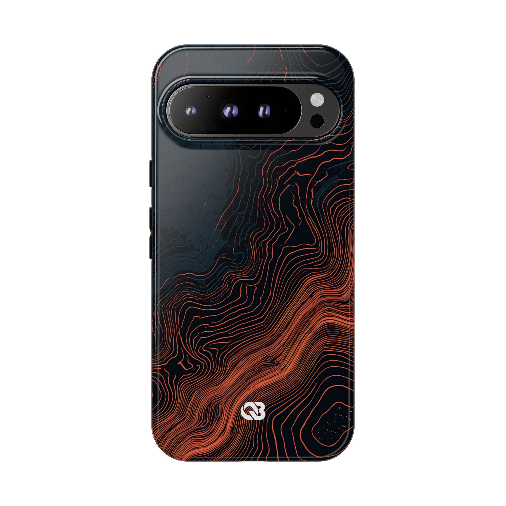 Black Tough Phone Case for Google Pixel - Volcanic Basalt Map