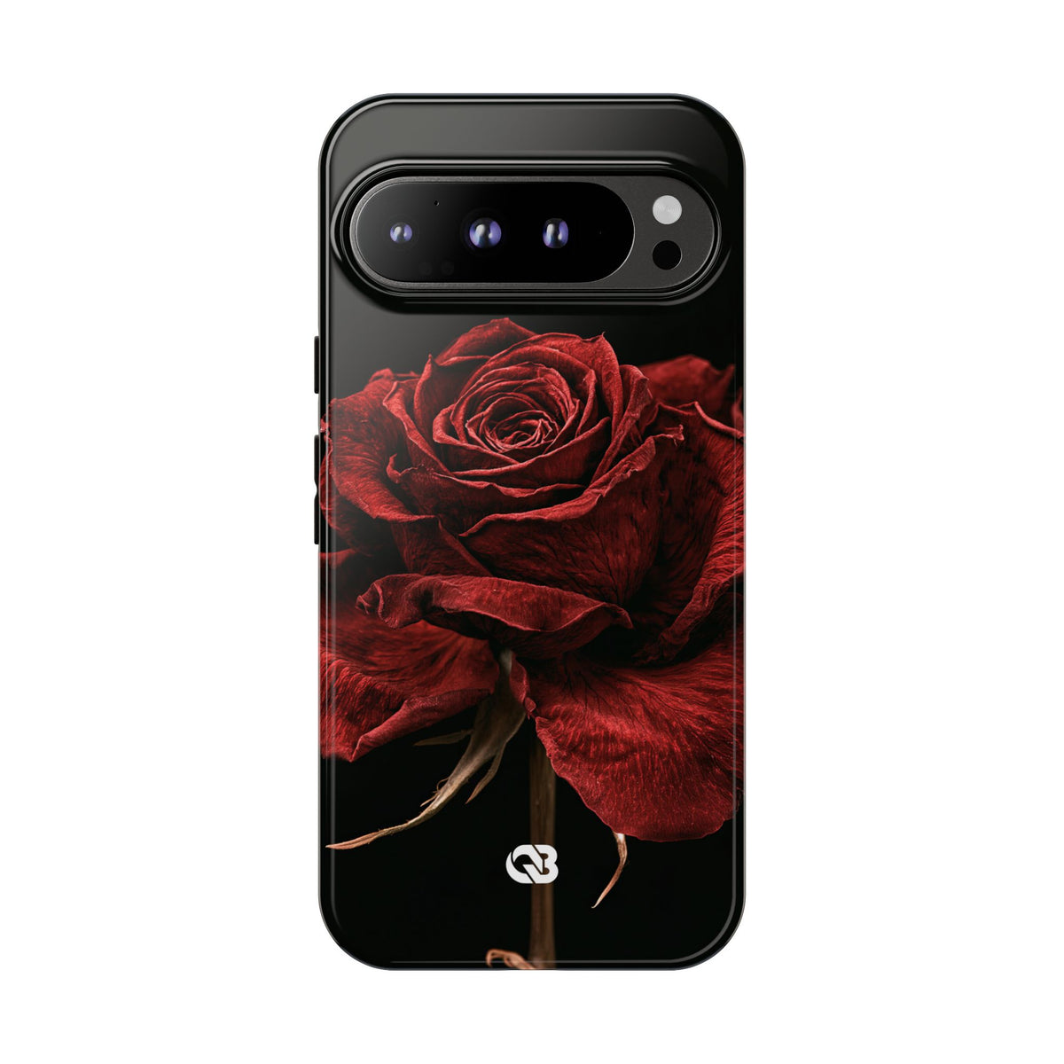 Crimson Noir Rose · Tough Phone Case for Pixel ·  Black