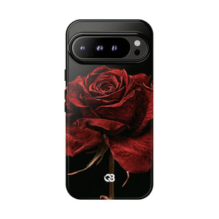 Crimson Noir Rose · Tough Phone Case for Pixel ·  Black