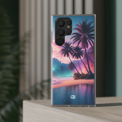 Neon Shore Palms · Soft Phone Case for Samsung