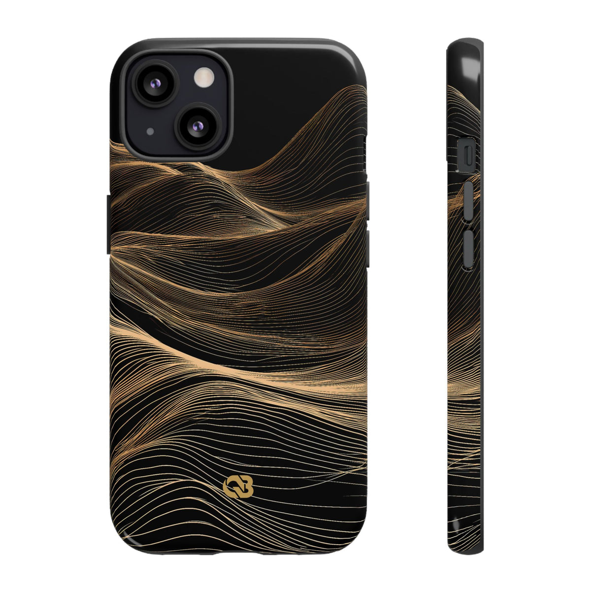 Gilded Ridge Lines · Tough Phone Case for iPhone · Black