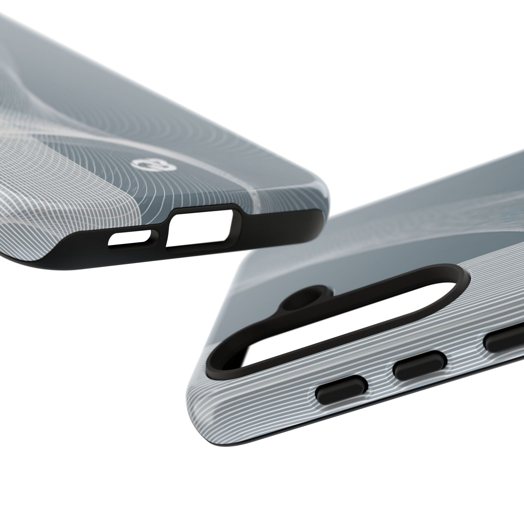 Grey Tough Phone Case for Samsung - Slate Mesh Horizon