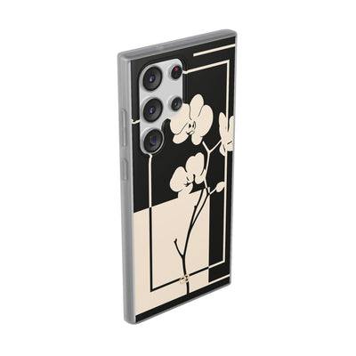 Beige Lite Phone Case for Samsung - Nocturnal Orchid Frame