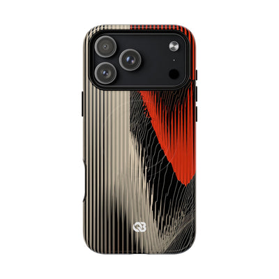 Red Tough 2.0 Magsafe Phone Case for iPhone - Crimson Pulse Topo