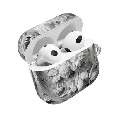 Rococo Marble Rose · Hard Case for AirPods & AirPods Pro · White
