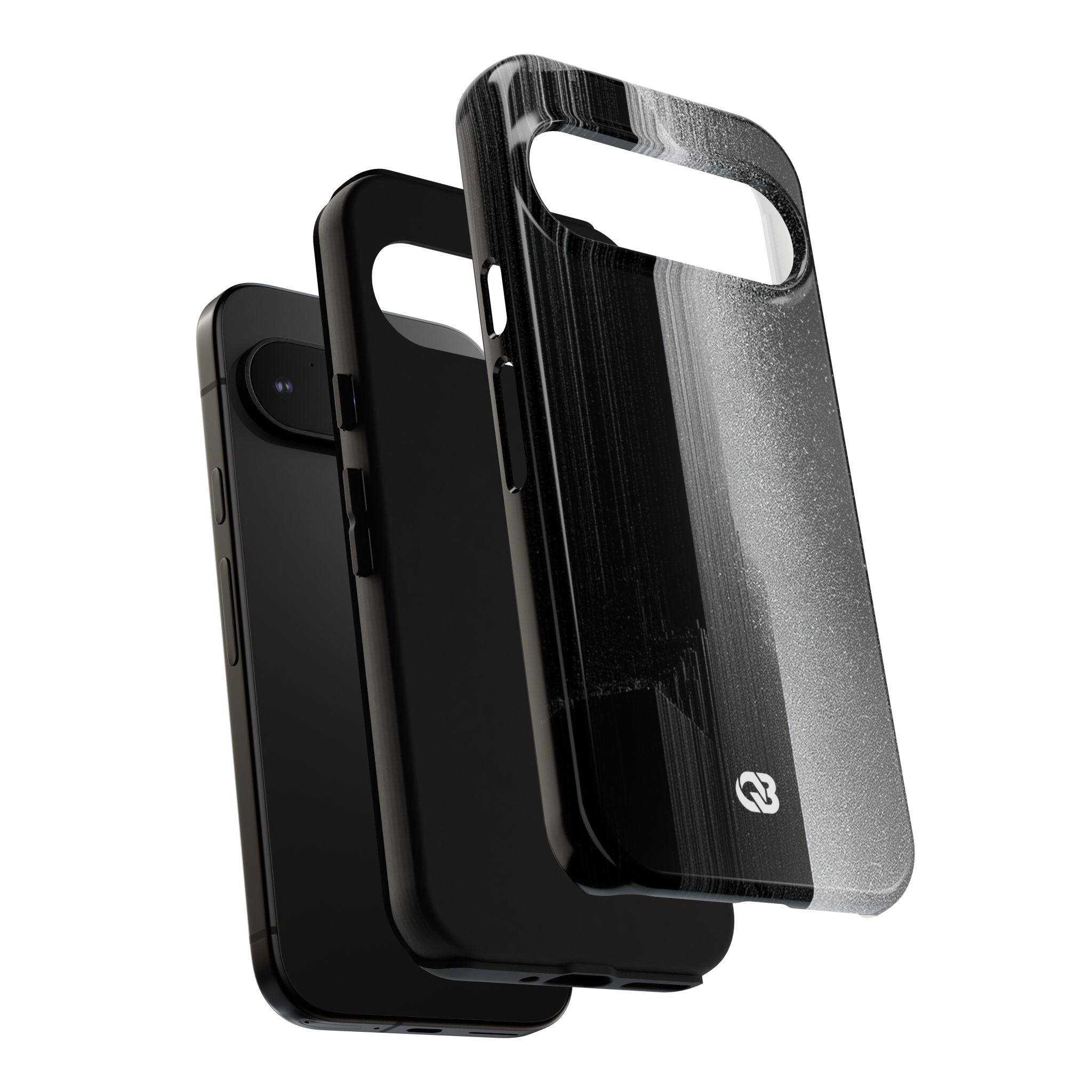 Black Tough Phone Case for Google Pixel - Brutalist Pixel Monolith