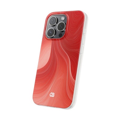 Red Lite Phone Case for iPhone - Crimson Silk Strands