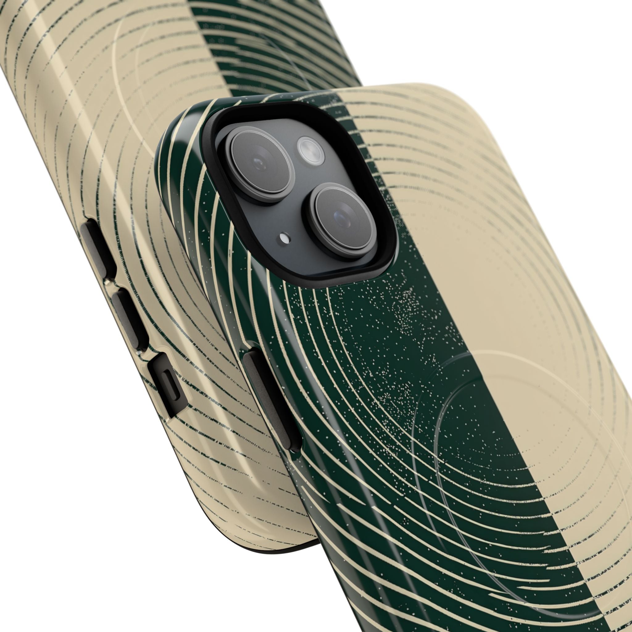 Green Tough 2.0 Magsafe Phone Case for iPhone - Evergreen Split Grain