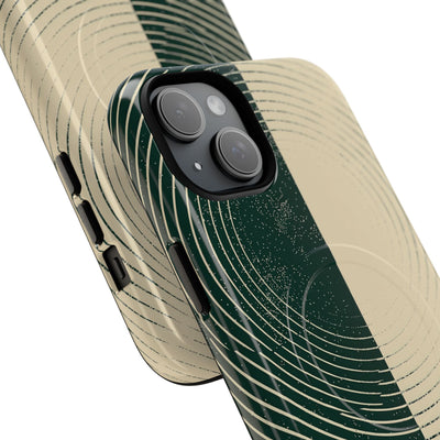 Green Tough 2.0 Magsafe Phone Case for iPhone - Evergreen Split Grain