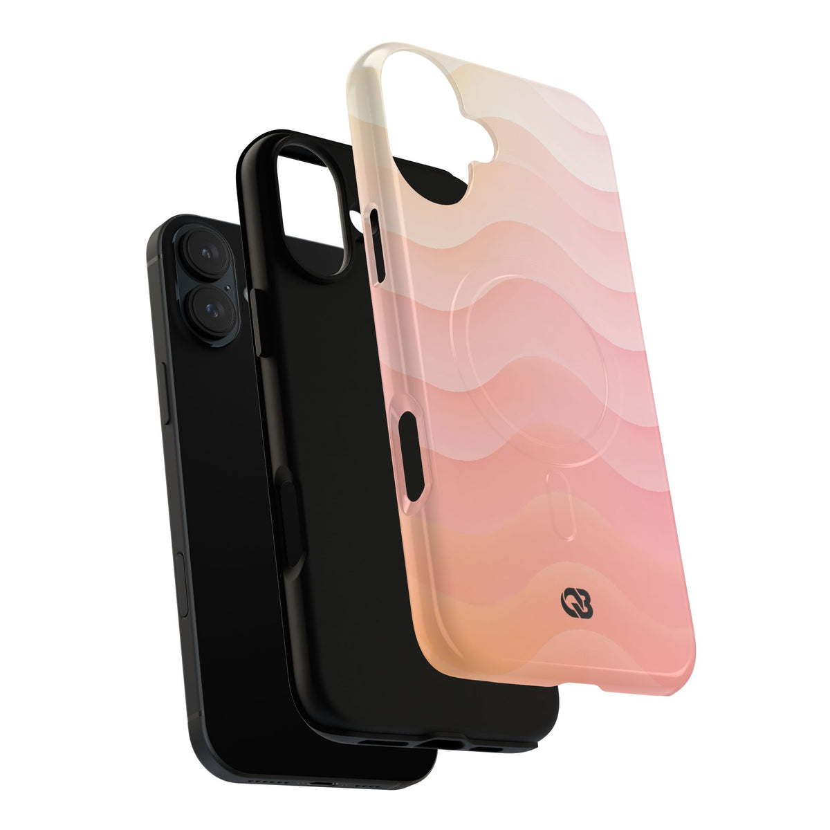 Blush Horizon Waves · Tough 2.0 Magnetic Phone Case for iPhone · Pink