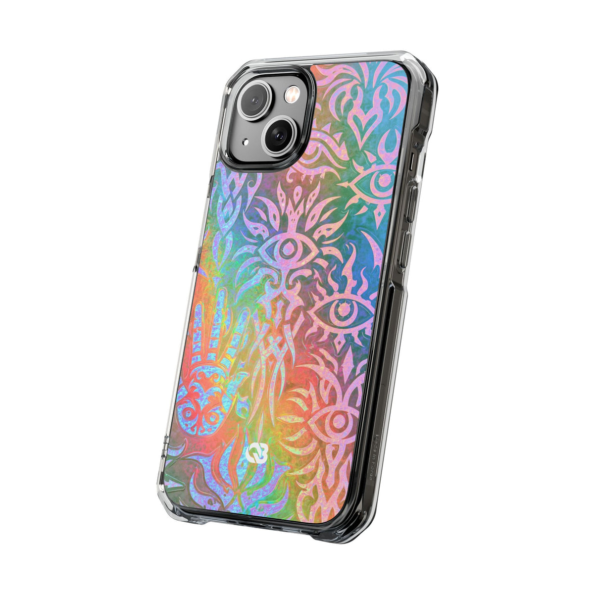 Chromatic Mystic Sigil · Clear Impact Magnetic Phone Case for iPhone · Blue
