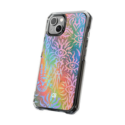 Chromatic Mystic Sigil · Clear Impact Magnetic Phone Case for iPhone · Blue