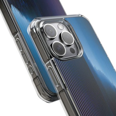 Blue Impact MagSafe Phone Case for iPhone - Indigo Distortion Wave