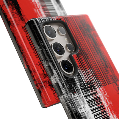 Distorted Barcode · Tough Phone Case for Samsung · Black
