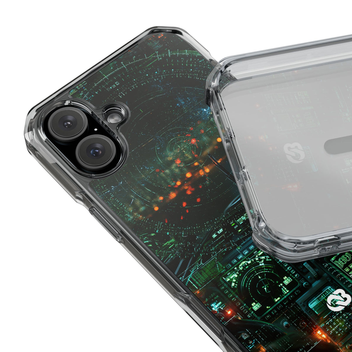 Tactical Avionics HUD · Clear Impact Magnetic Phone Case for iPhone · Green