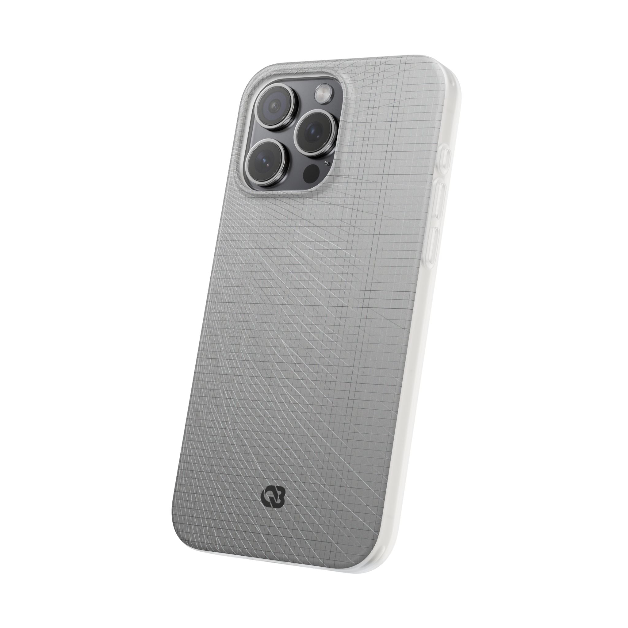Grey Lite Phone Case for iPhone - Chrome Mesh Warp
