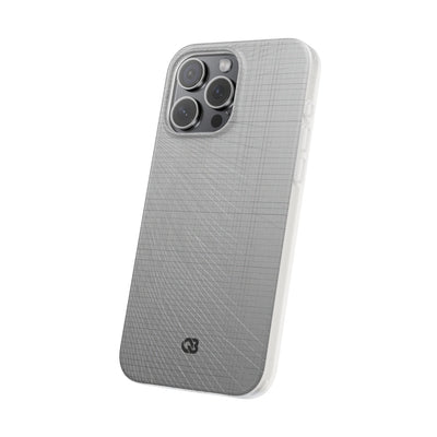 Grey Lite Phone Case for iPhone - Chrome Mesh Warp