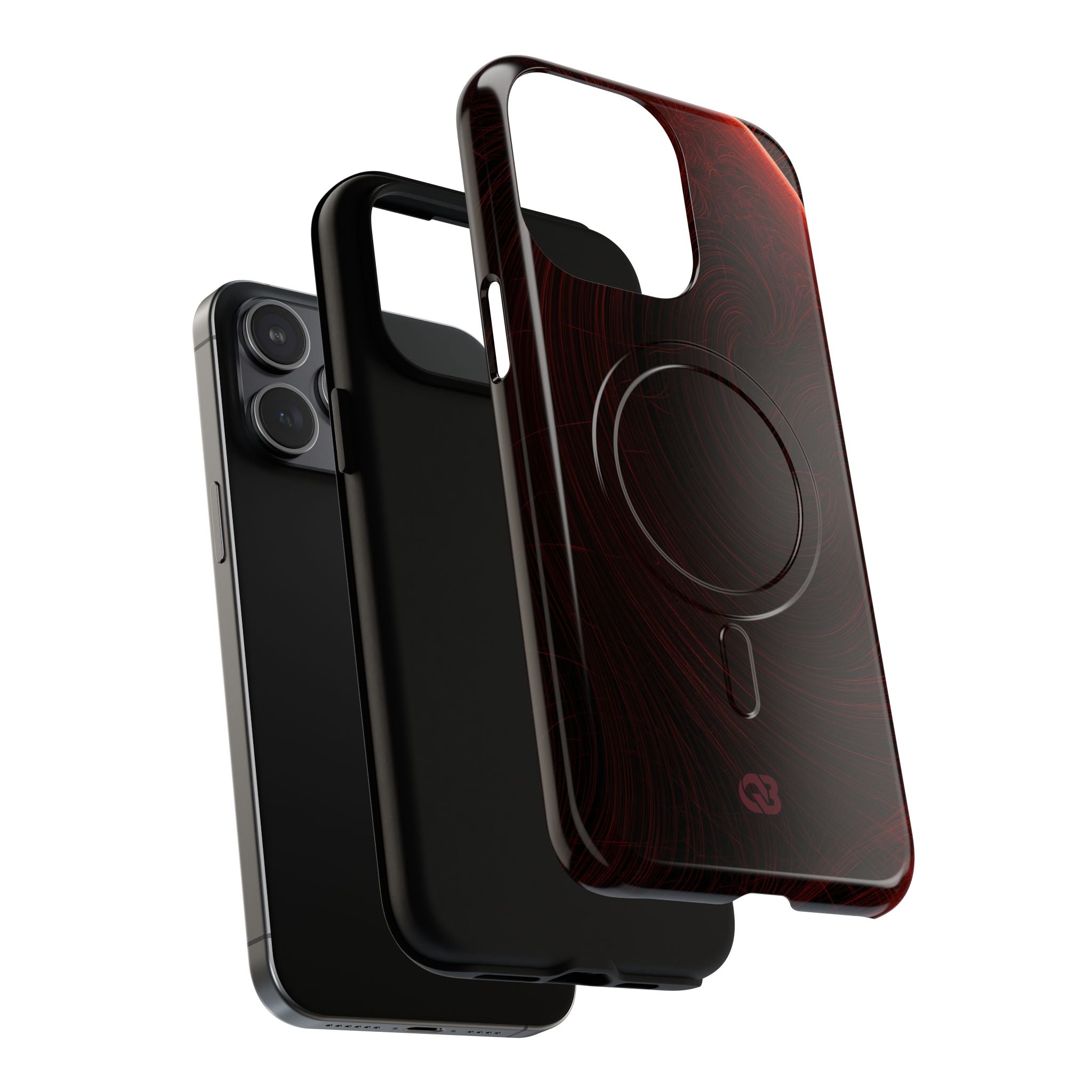 Red Tough 2.0 Magsafe Phone Case for iPhone - Crimson Flare Flux