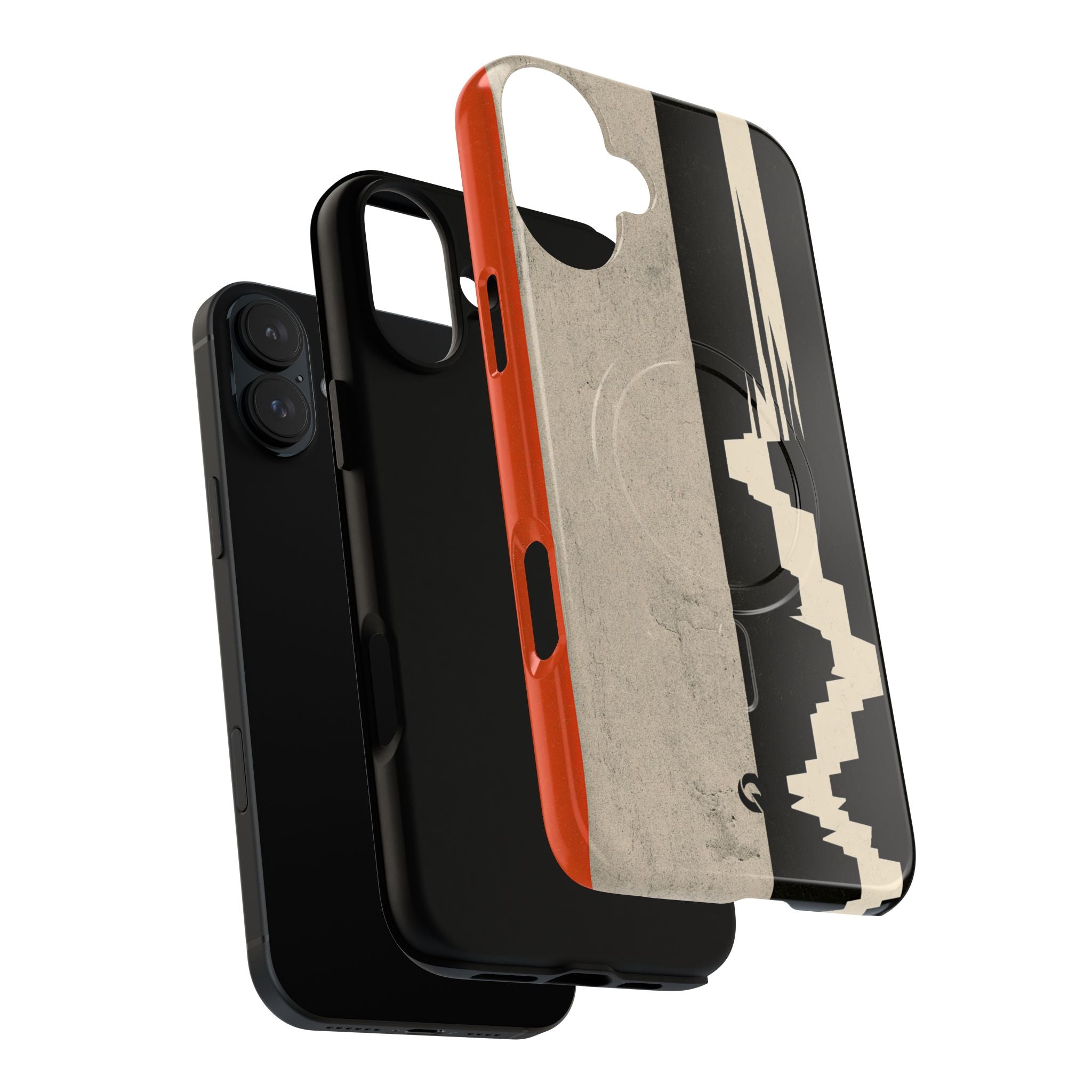 Orange Tough 2.0 Magsafe Phone Case for iPhone - Orange Monolith Rift