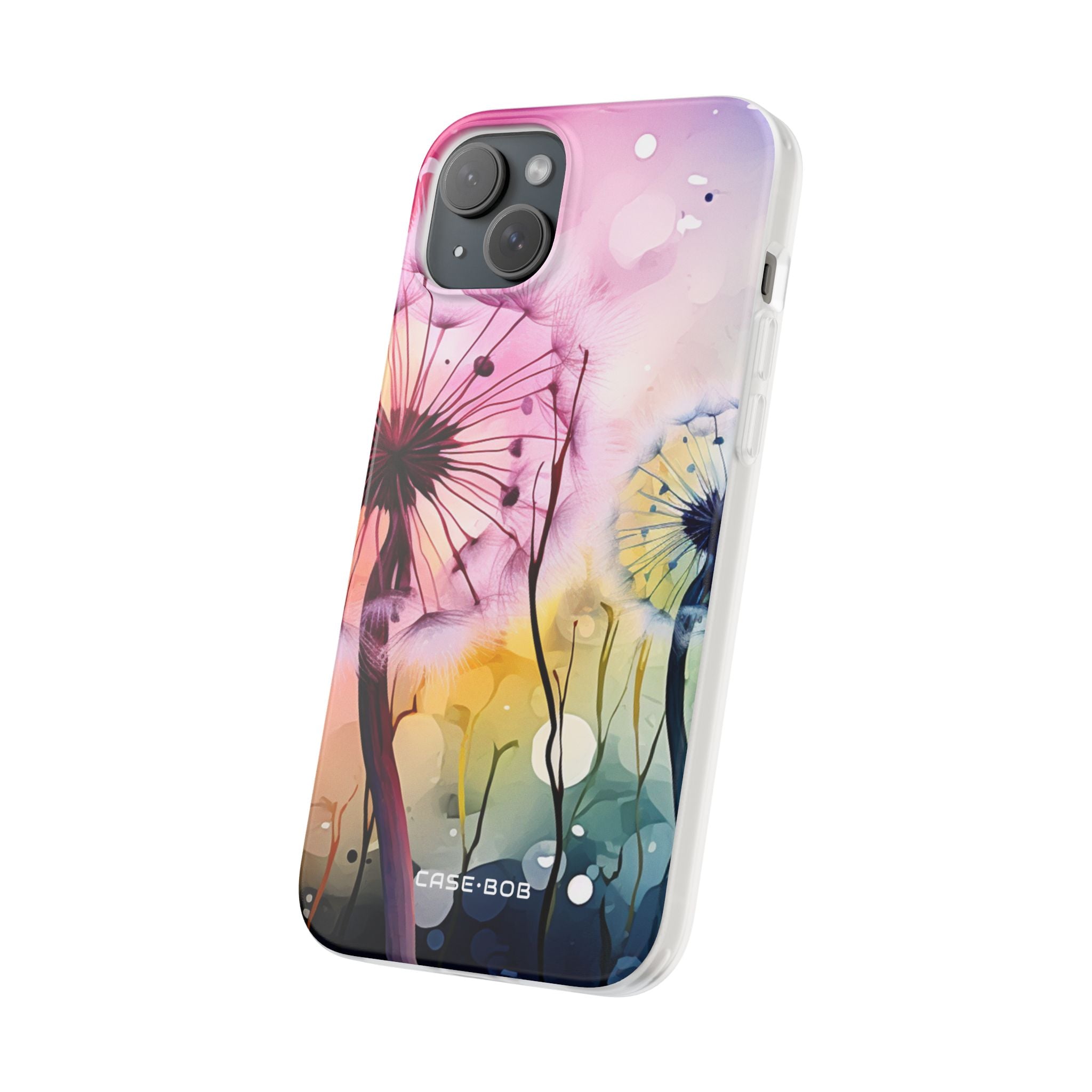 Dandelion Glow iPhone 15 Plus Cover - Blød