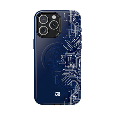 Blue Tough 2.0 Magsafe Phone Case for iPhone - Cobalt Circuit Logic