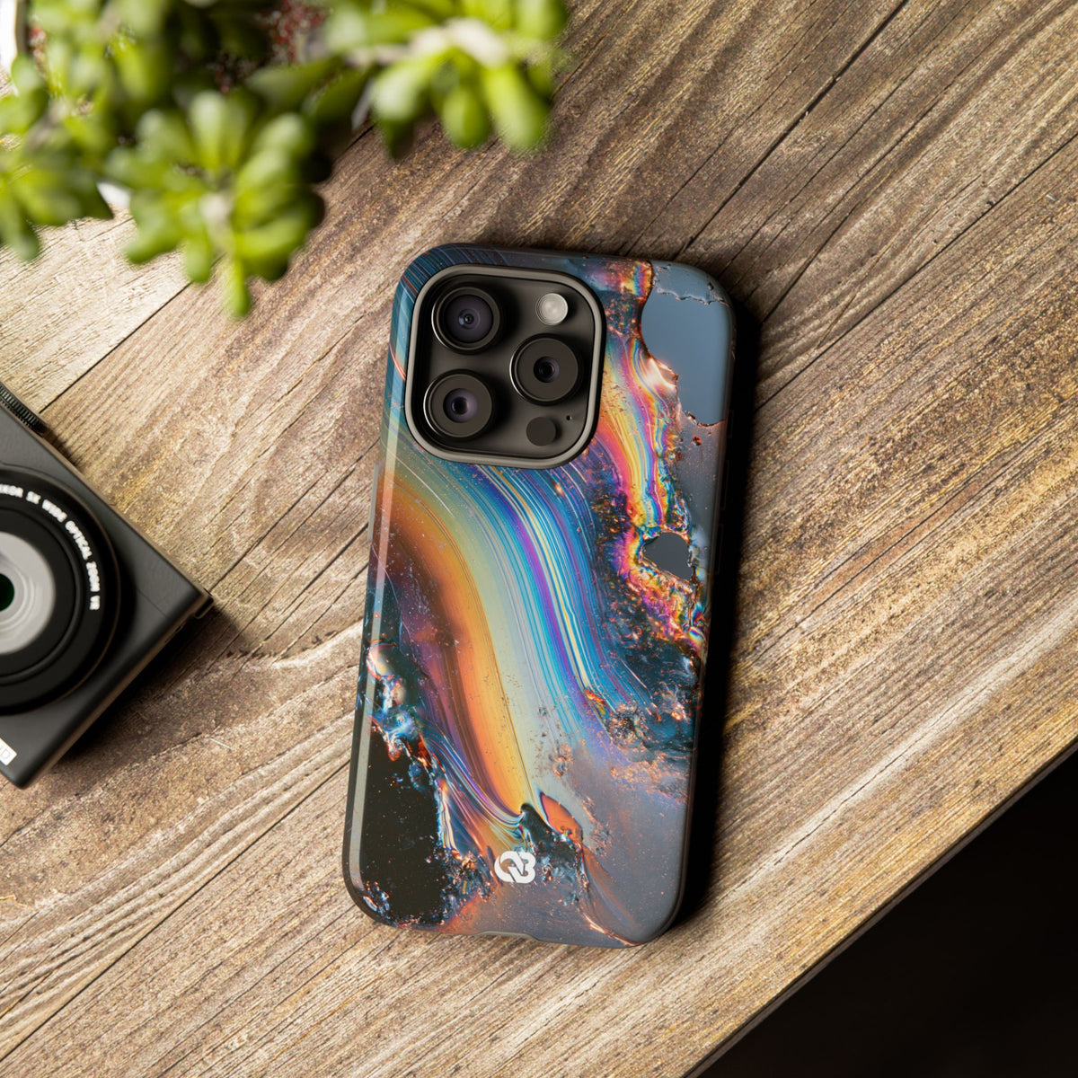 Prismatic Aura Flow · Tough Phone Case for iPhone · Blue