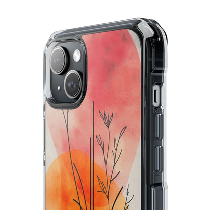 Curved Stem Sunset iPhone 15 Plus Case - Impact