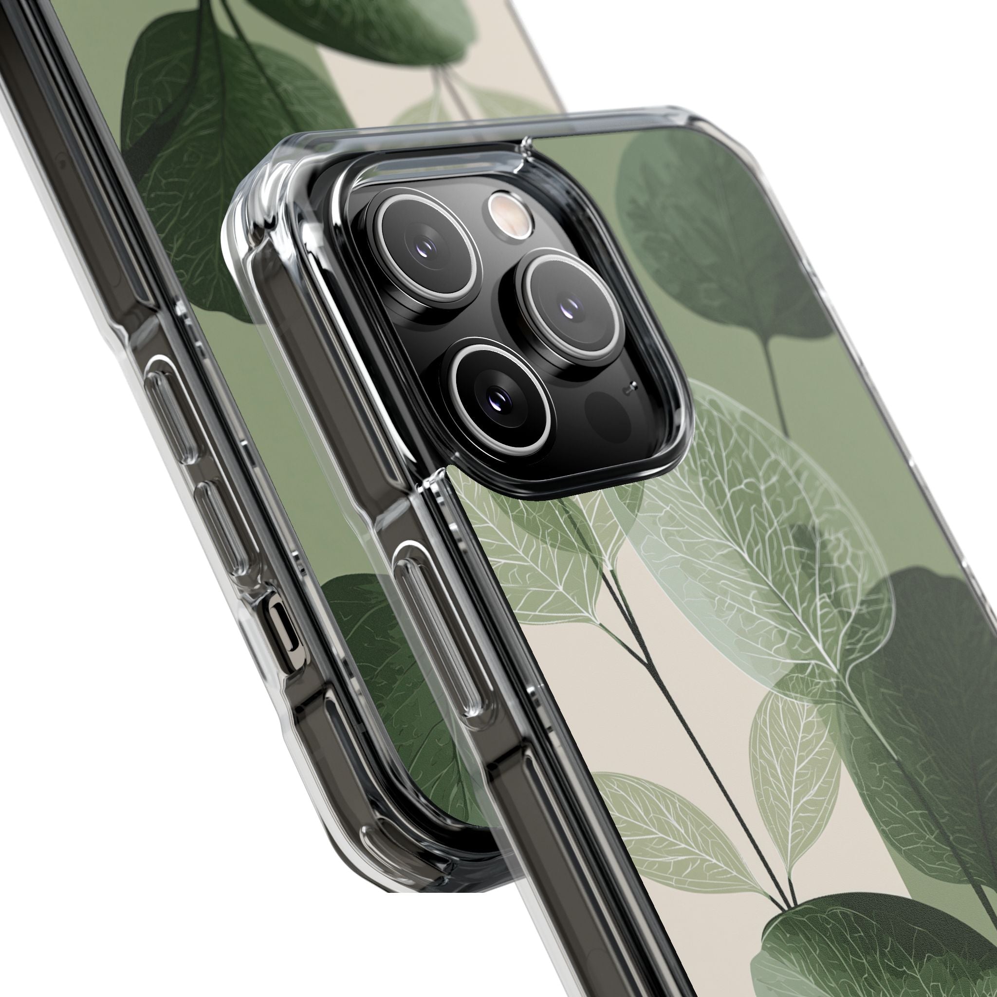 Green Impact MagSafe Phone Case for iPhone - Sage Leaf Skeletals