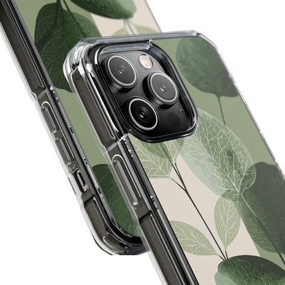 Green Impact MagSafe Phone Case for iPhone - Sage Leaf Skeletals