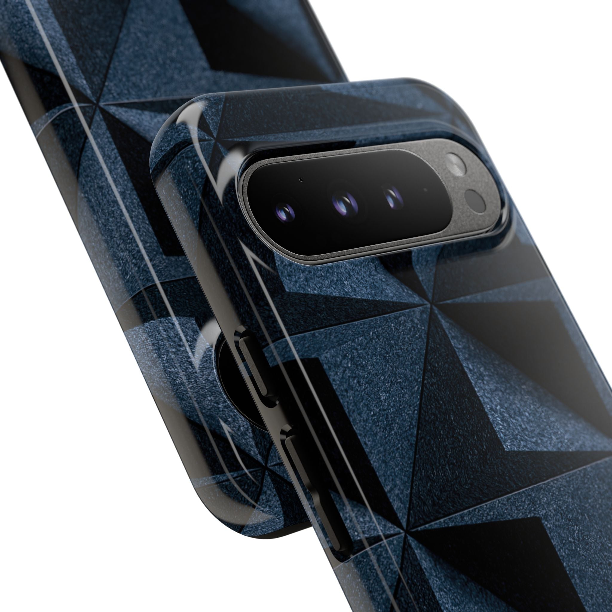 Blue Tough Phone Case for Google Pixel - Indigo Basalt Facets
