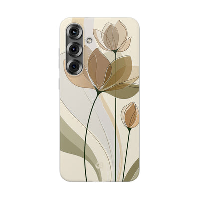 Beige Lite Phone Case for Samsung - Muted Ochre Petals