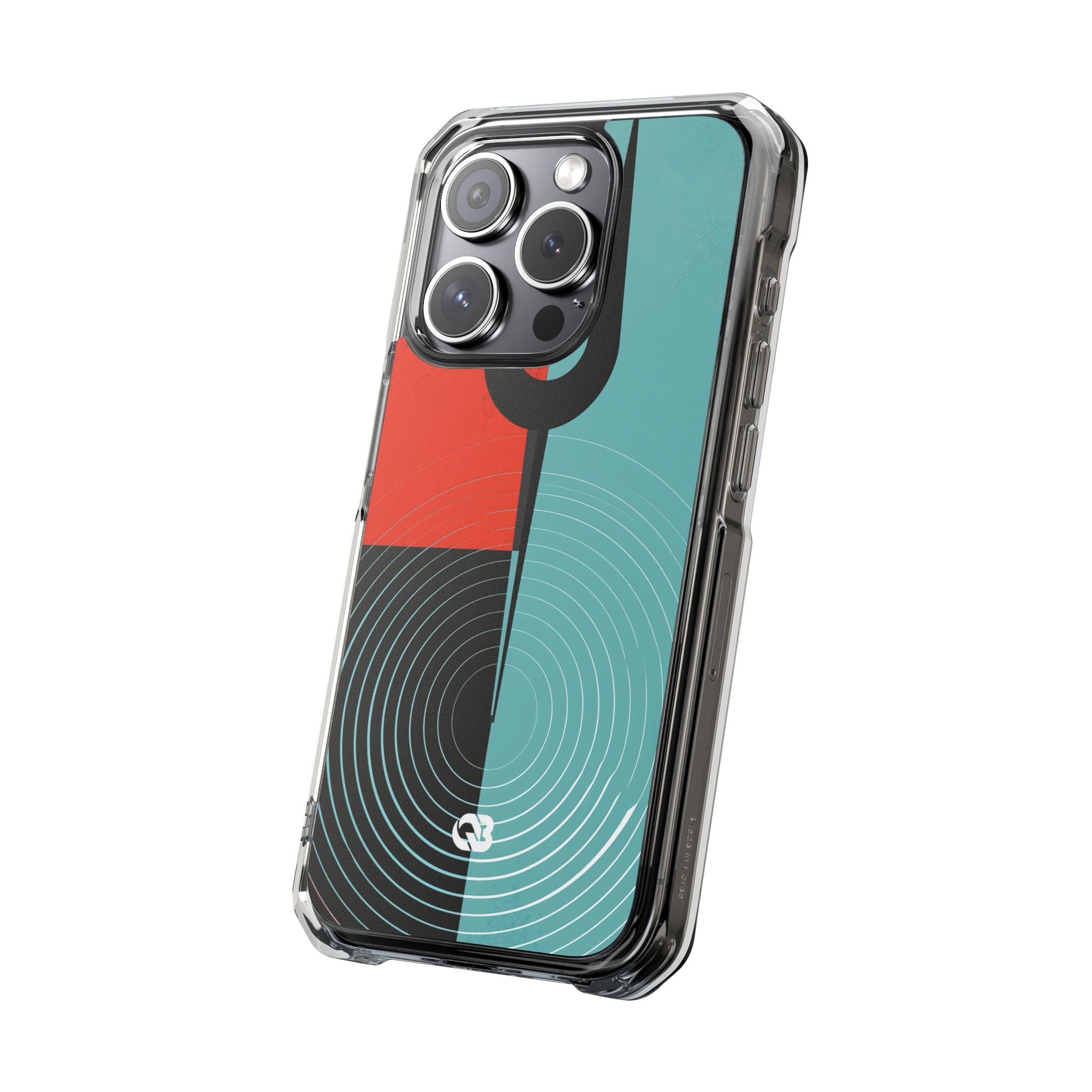 Teal Impact MagSafe Phone Case for iPhone - Sonic Static Split