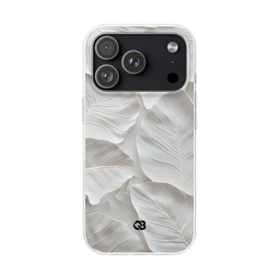 Sculpted Ivory Leaves · Soft Phone Case for iPhone
